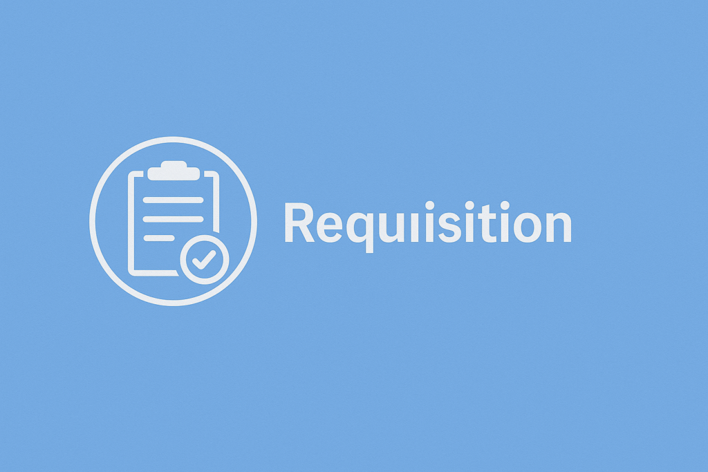 A simplistic vector of a patient chart with the words "requisition"